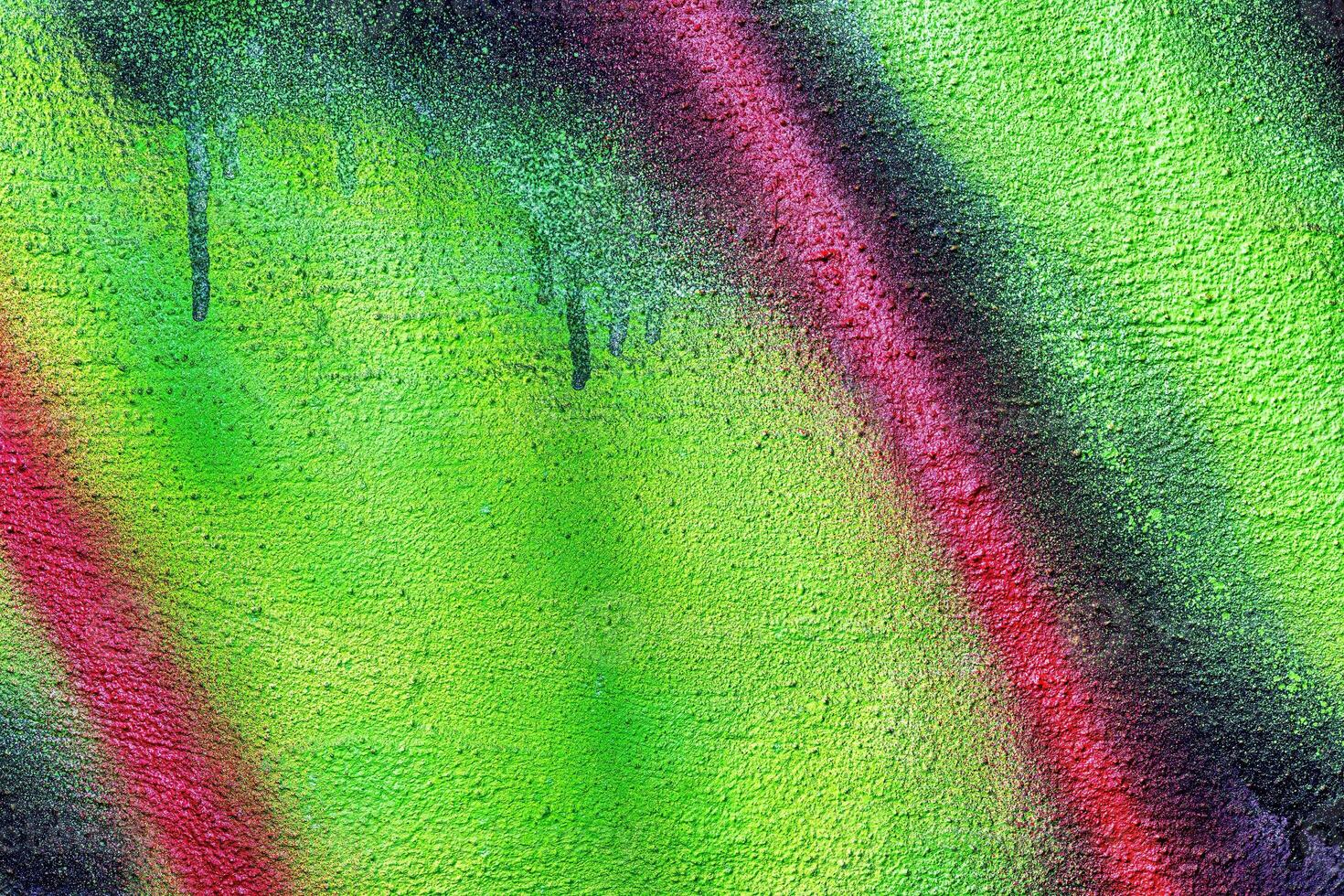 A fragment of colorful graffiti painted on a wall. Abstract urban background. photo
