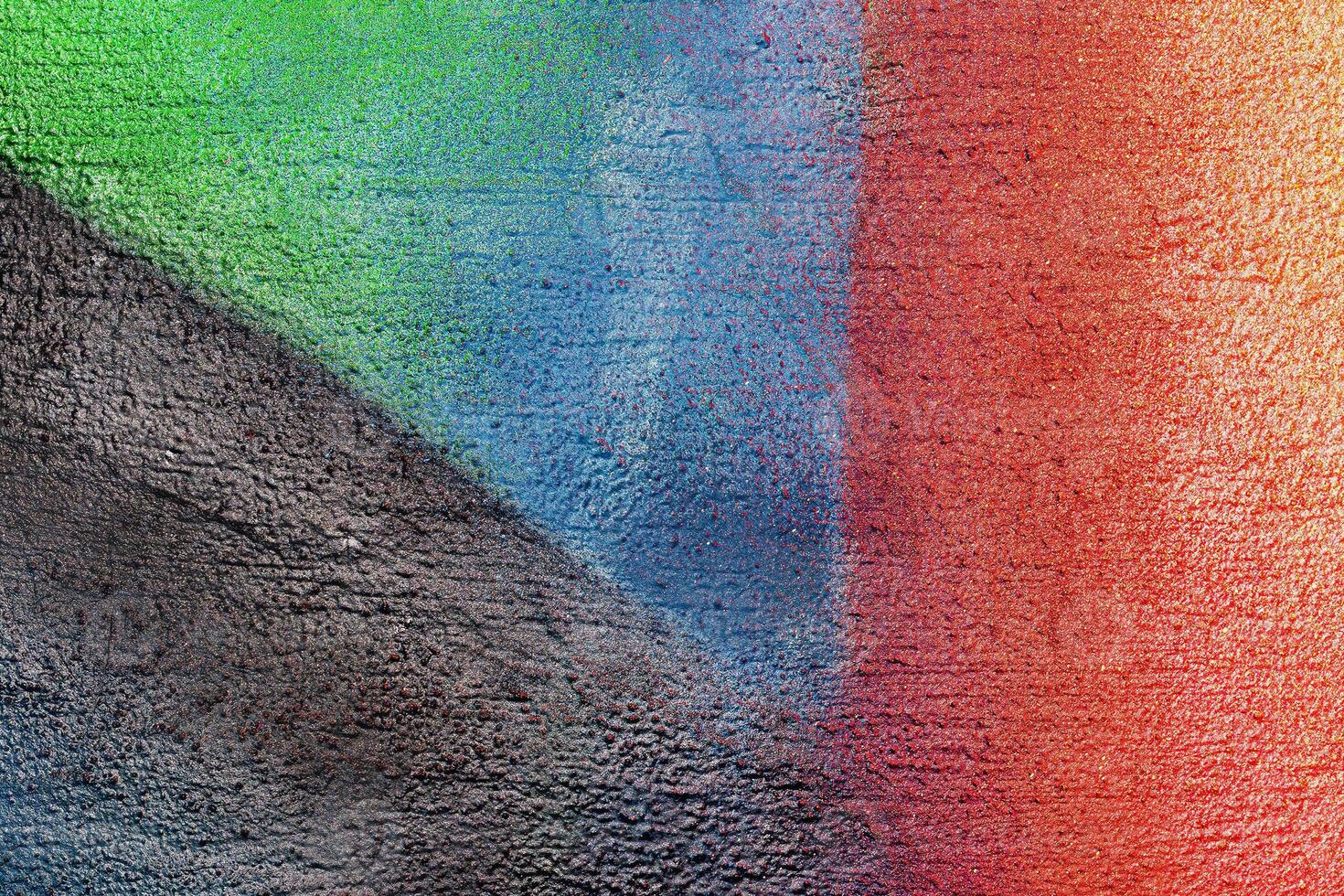 A fragment of colorful graffiti painted on a wall. Abstract urban background. photo