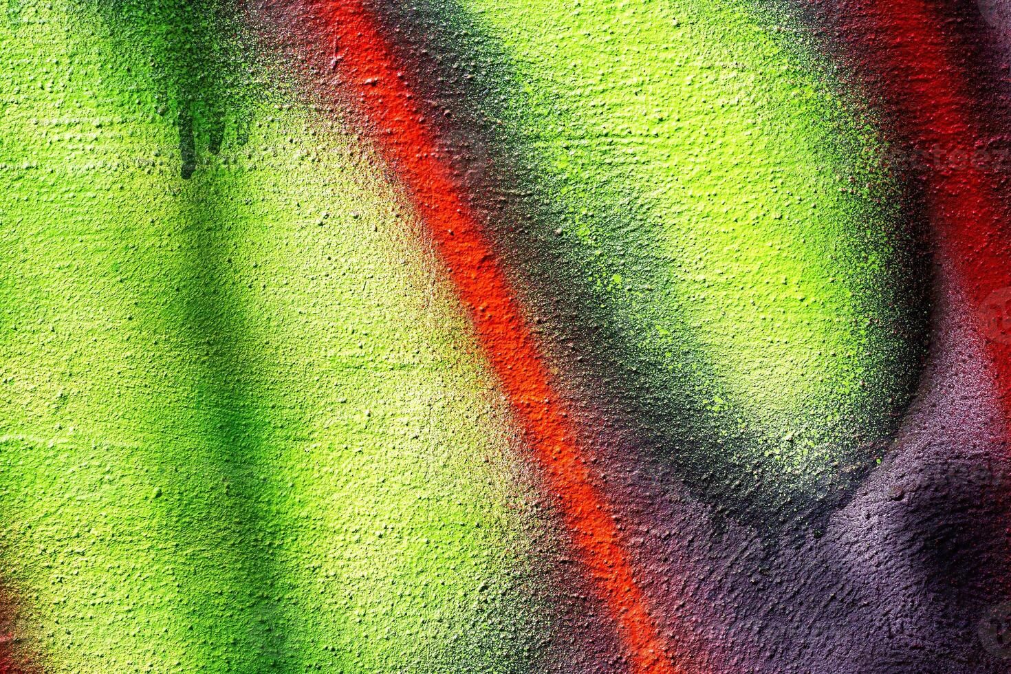 A fragment of colorful graffiti painted on a wall. Abstract urban background. photo