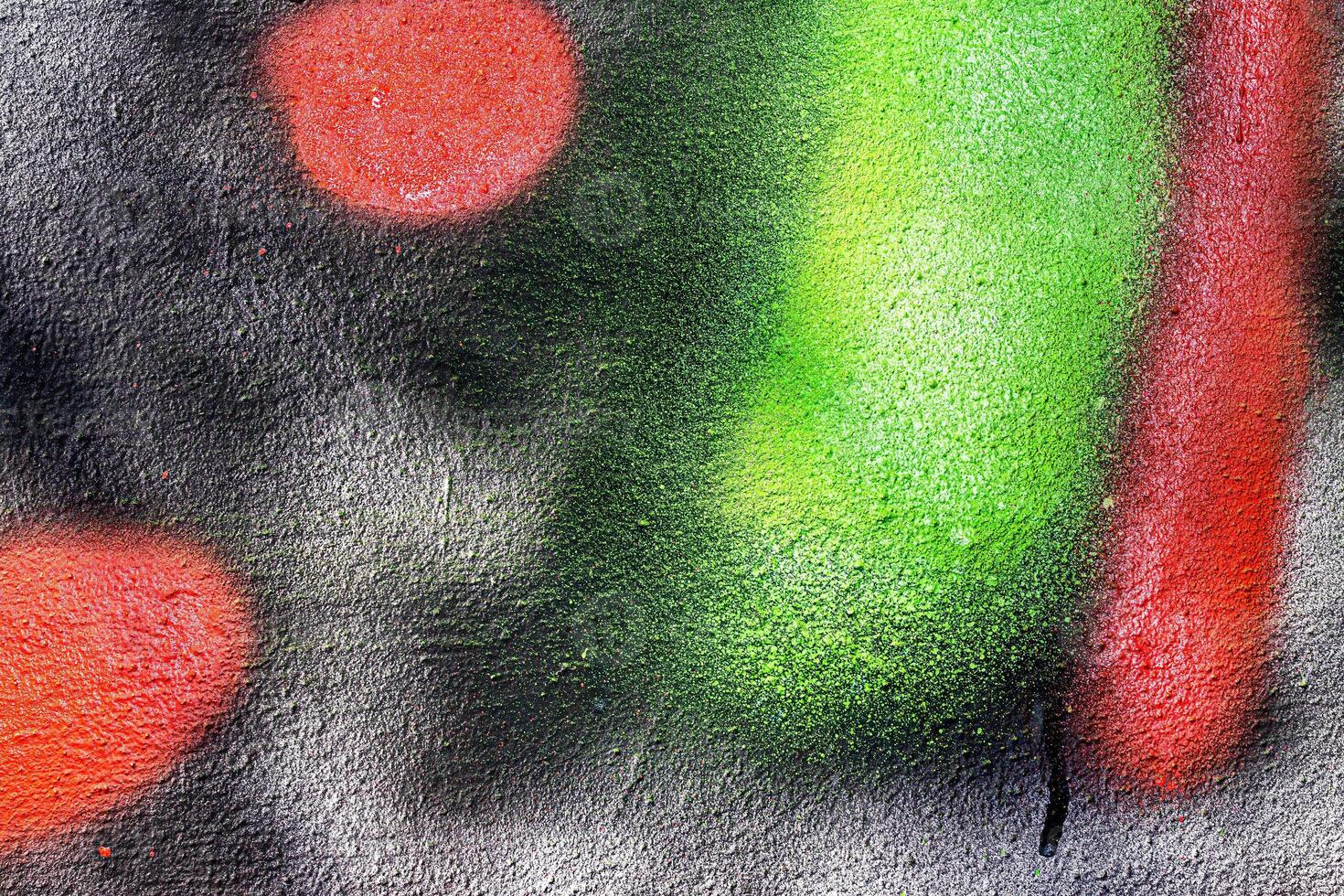 A fragment of colorful graffiti painted on a wall. Abstract urban background. photo