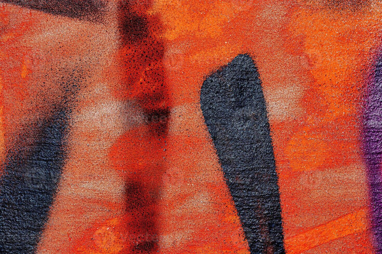 A fragment of colorful graffiti painted on a wall. Abstract urban background. photo