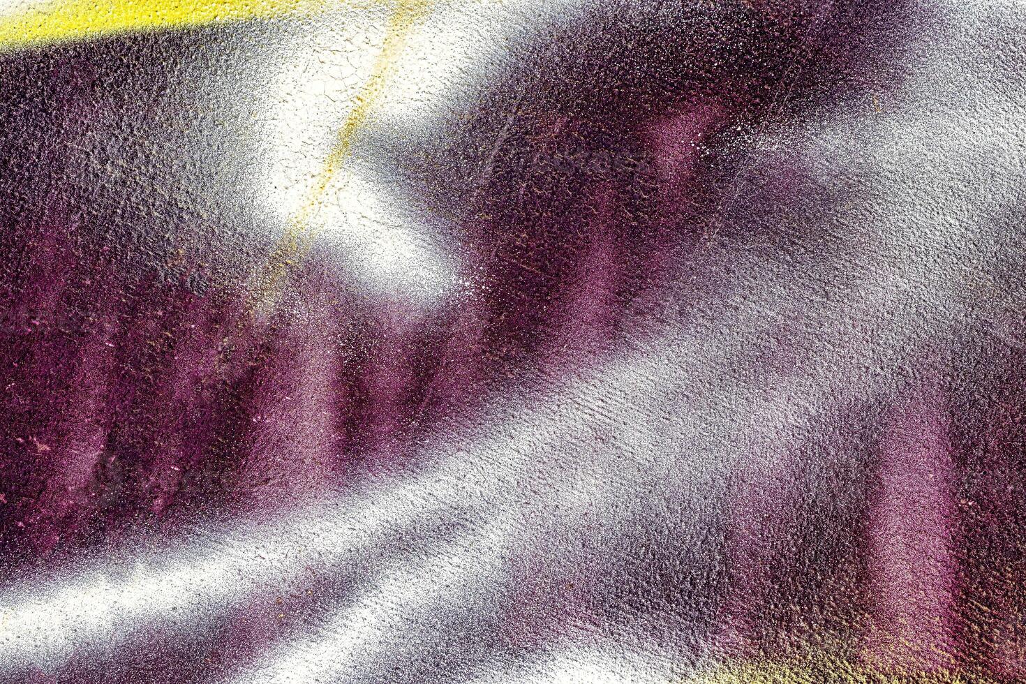 A fragment of colorful graffiti painted on a wall. Abstract urban background. photo
