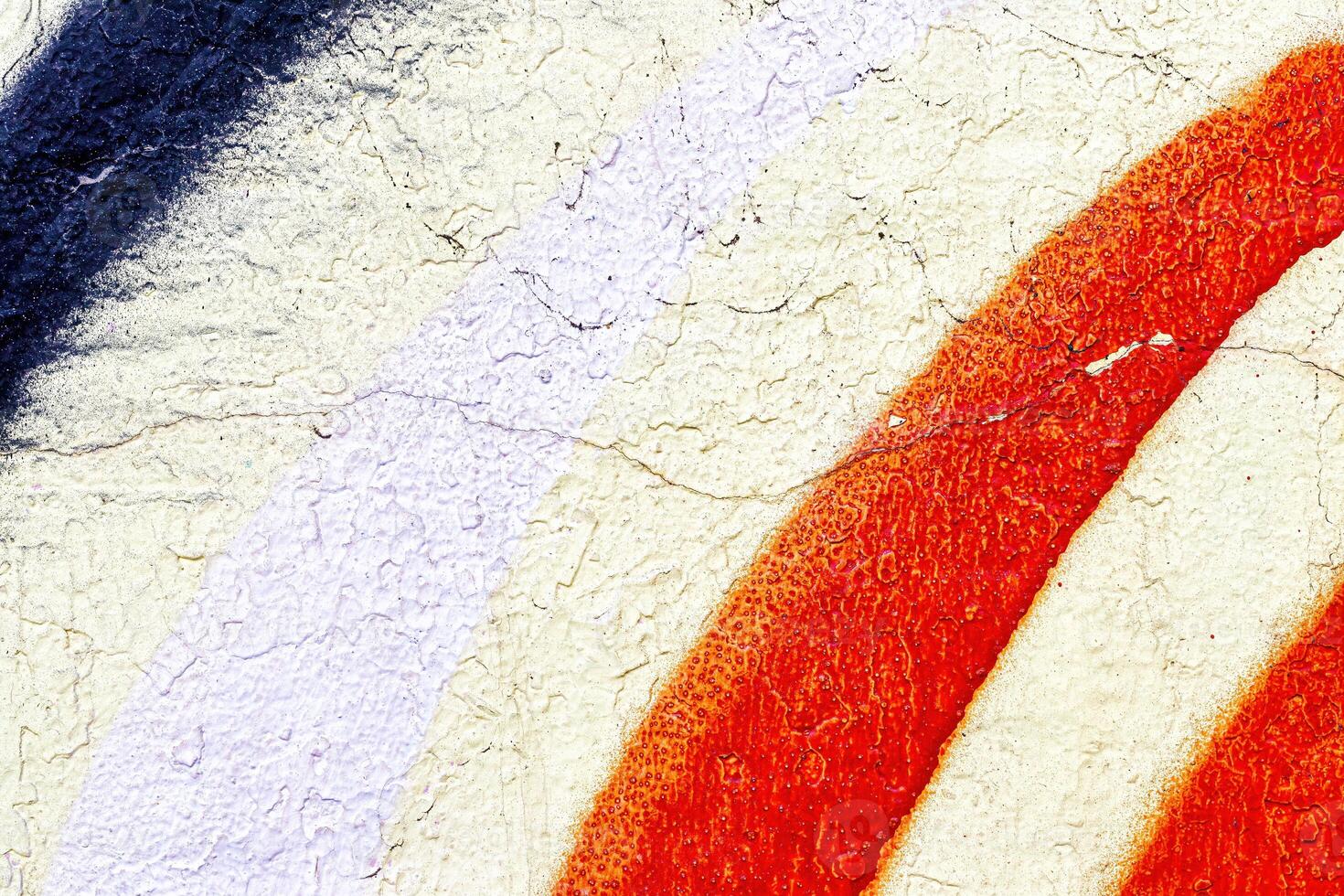 A fragment of colorful graffiti painted on a wall. Abstract urban background. photo