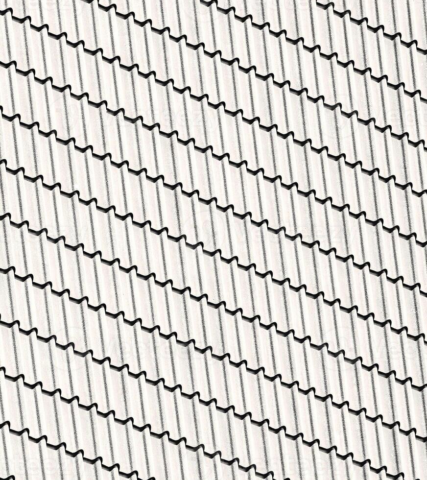 The texture of gray metal roof covering. photo