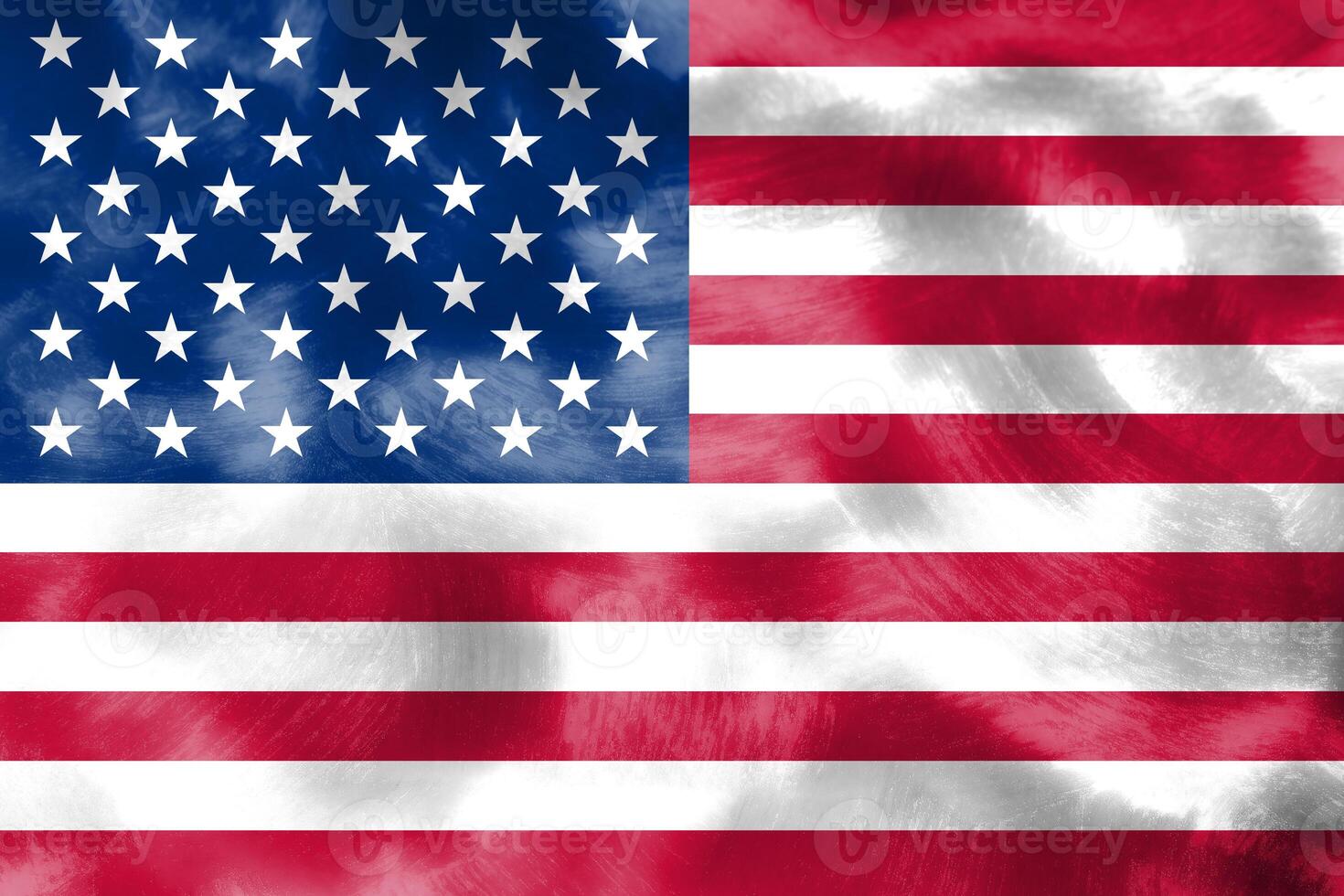USA flag on grunge concrete wall backdrop. photo