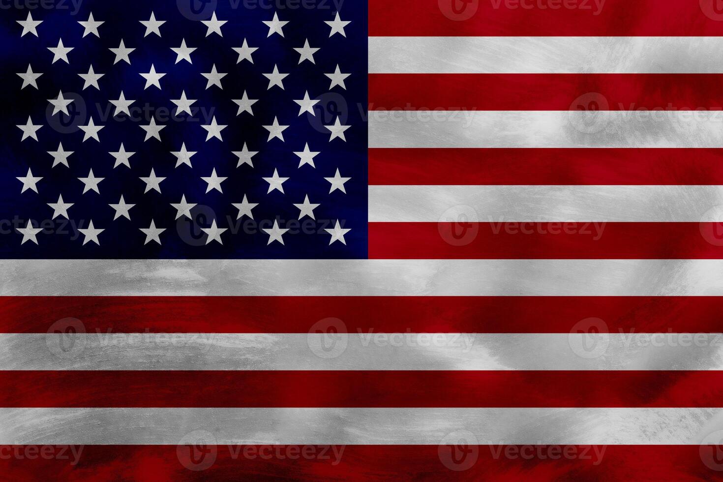 USA flag on grunge concrete wall backdrop. photo