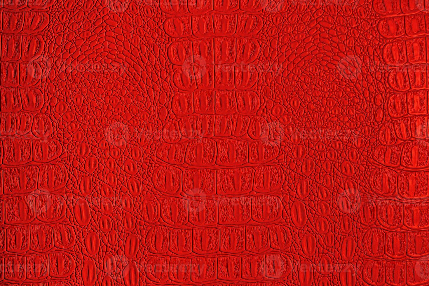 Red crocodile leather texture. Abstract backdrop for design. photo