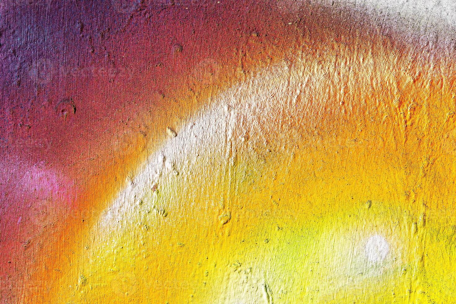 A fragment of colorful graffiti painted on a wall. Abstract urban background. photo
