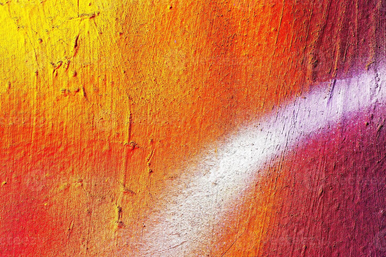 A fragment of colorful graffiti painted on a wall. Abstract urban background. photo
