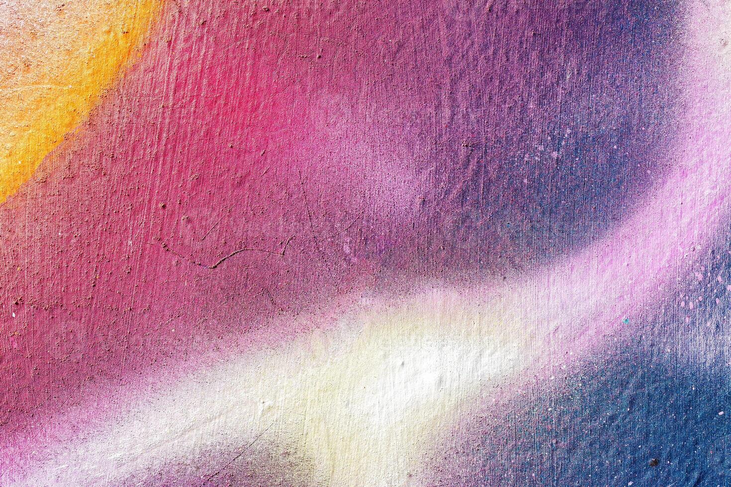 A fragment of colorful graffiti painted on a wall. Abstract urban background. photo