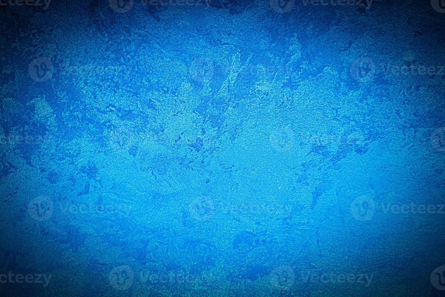 Texture of blue decorative plaster or concrete with vignette. photo