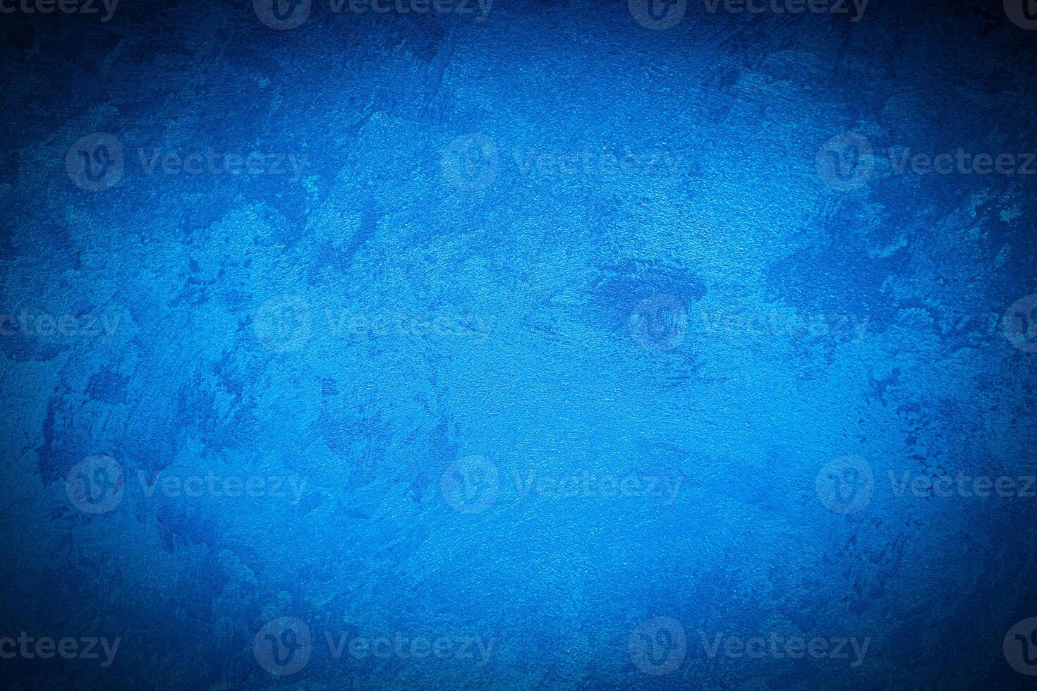 Texture of blue decorative plaster or concrete with vignette. photo