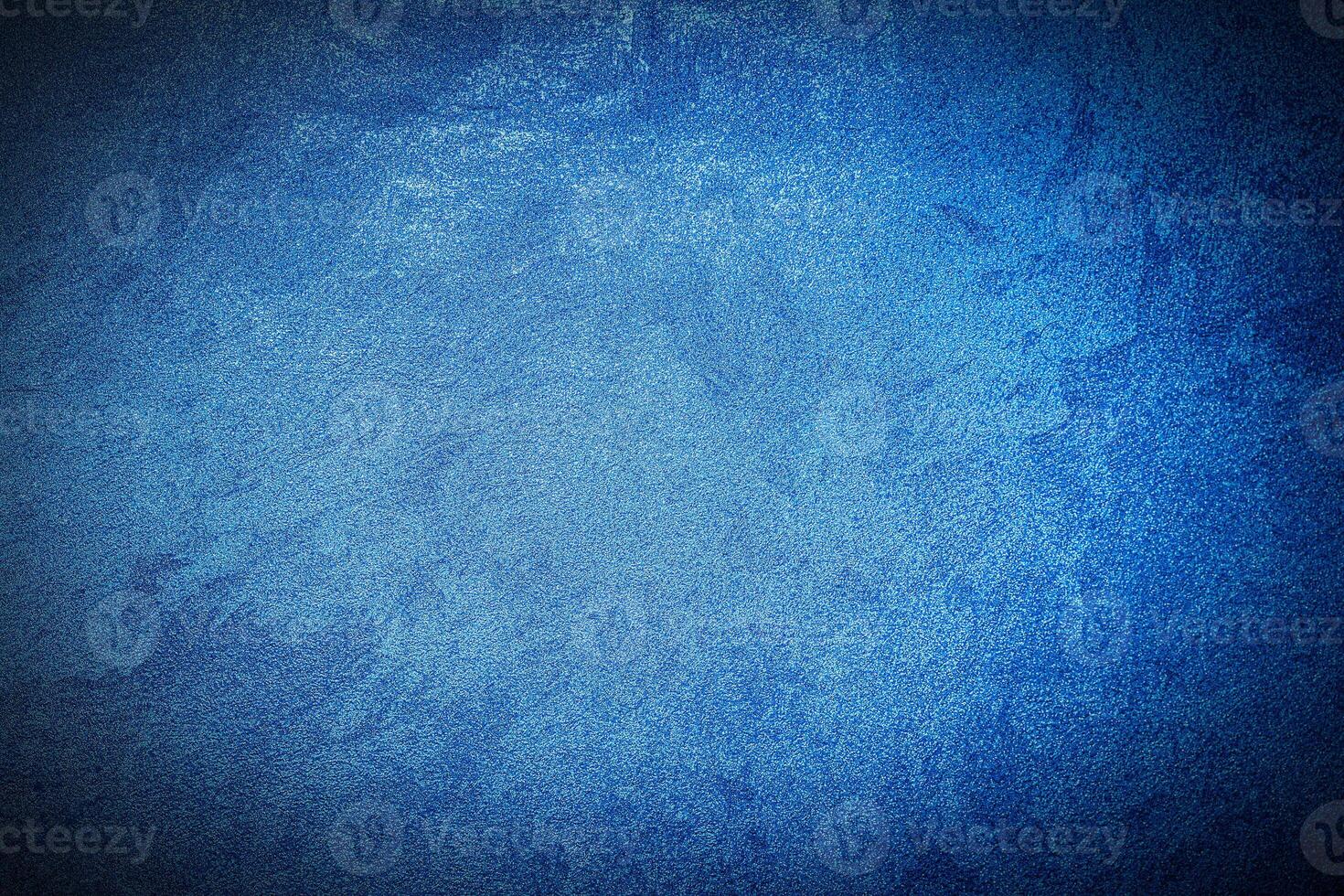 Texture of blue decorative plaster or concrete with vignette. photo