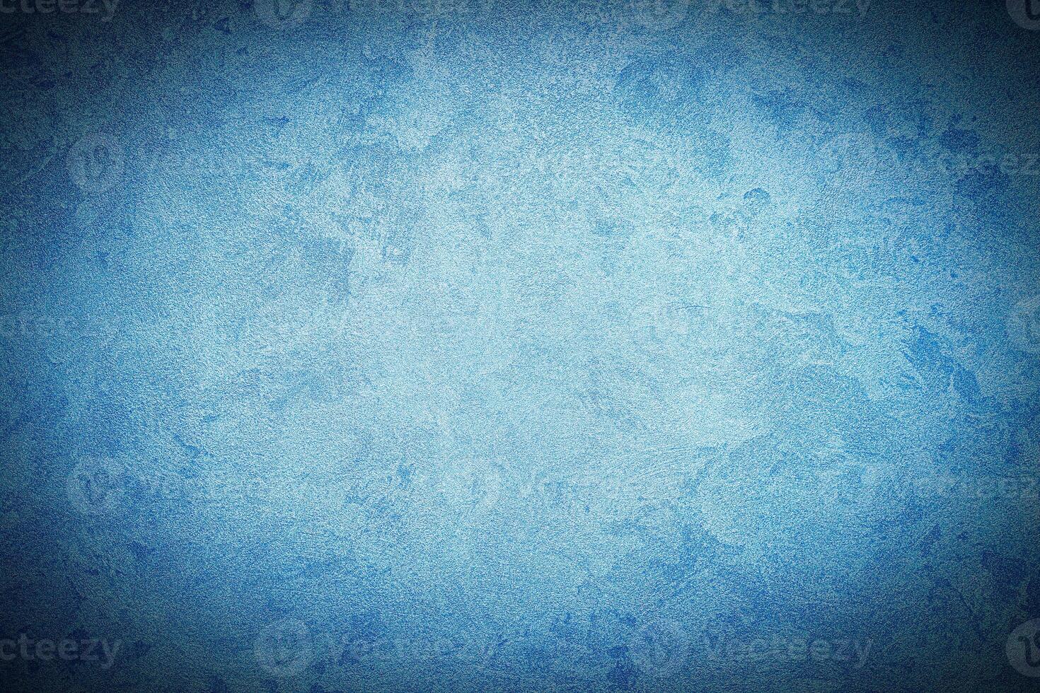 Texture of blue decorative plaster or concrete with vignette. photo