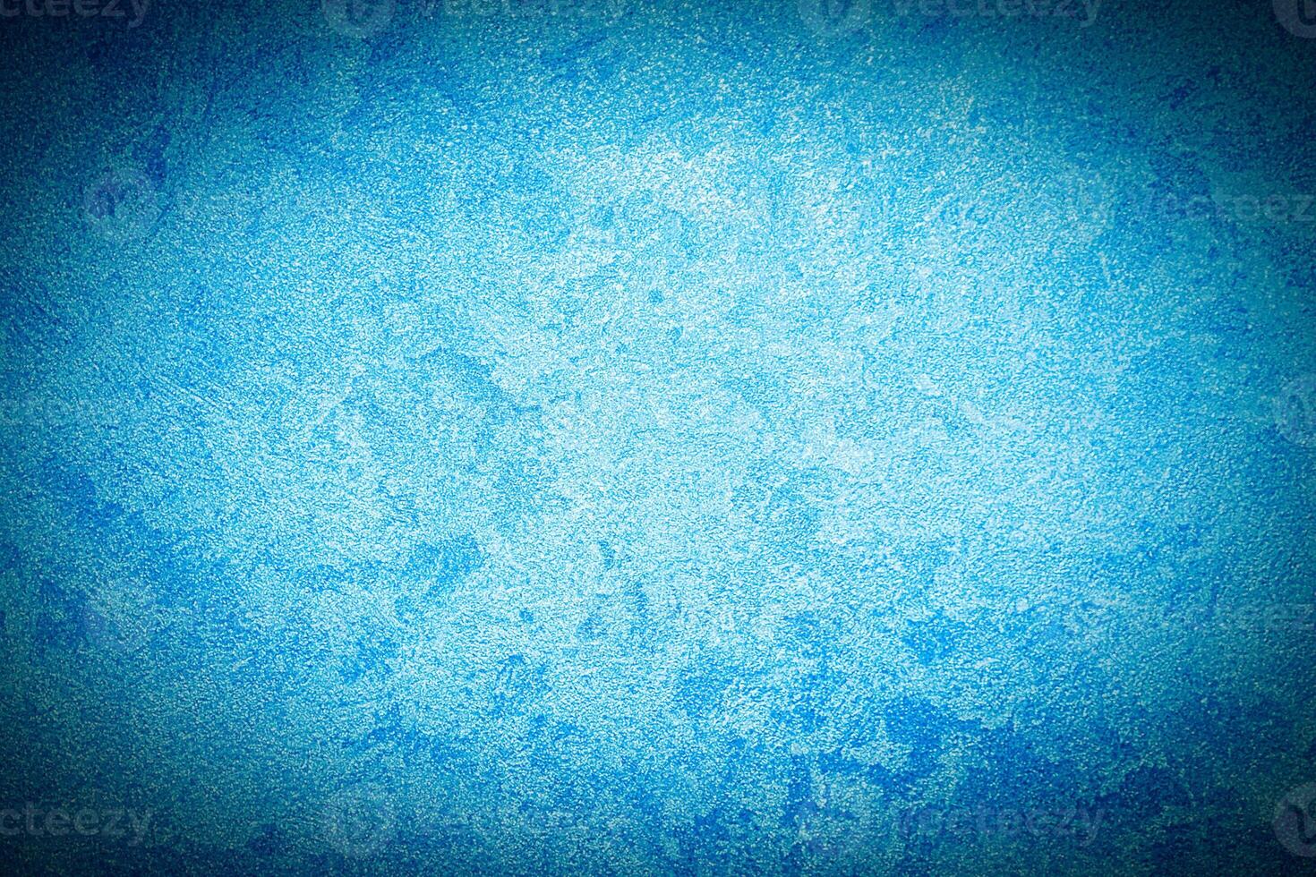 Texture of blue decorative plaster or concrete with vignette. photo