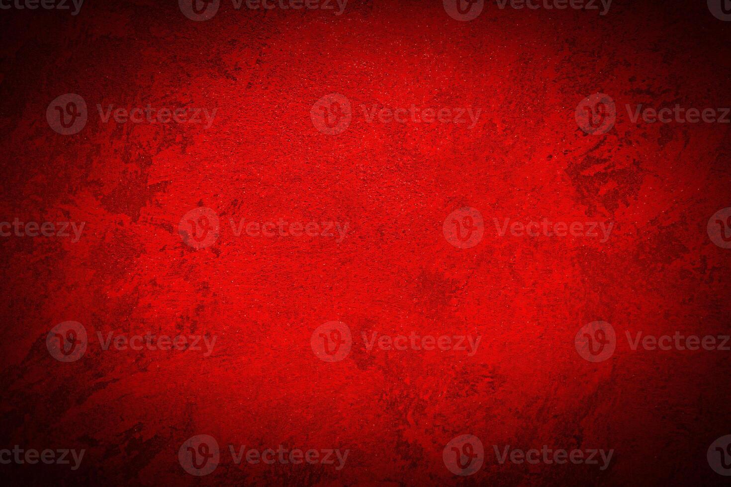 Texture of red decorative plaster or concrete with vignette. photo