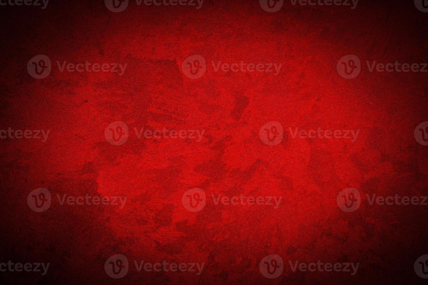 Texture of red decorative plaster or concrete with vignette. photo