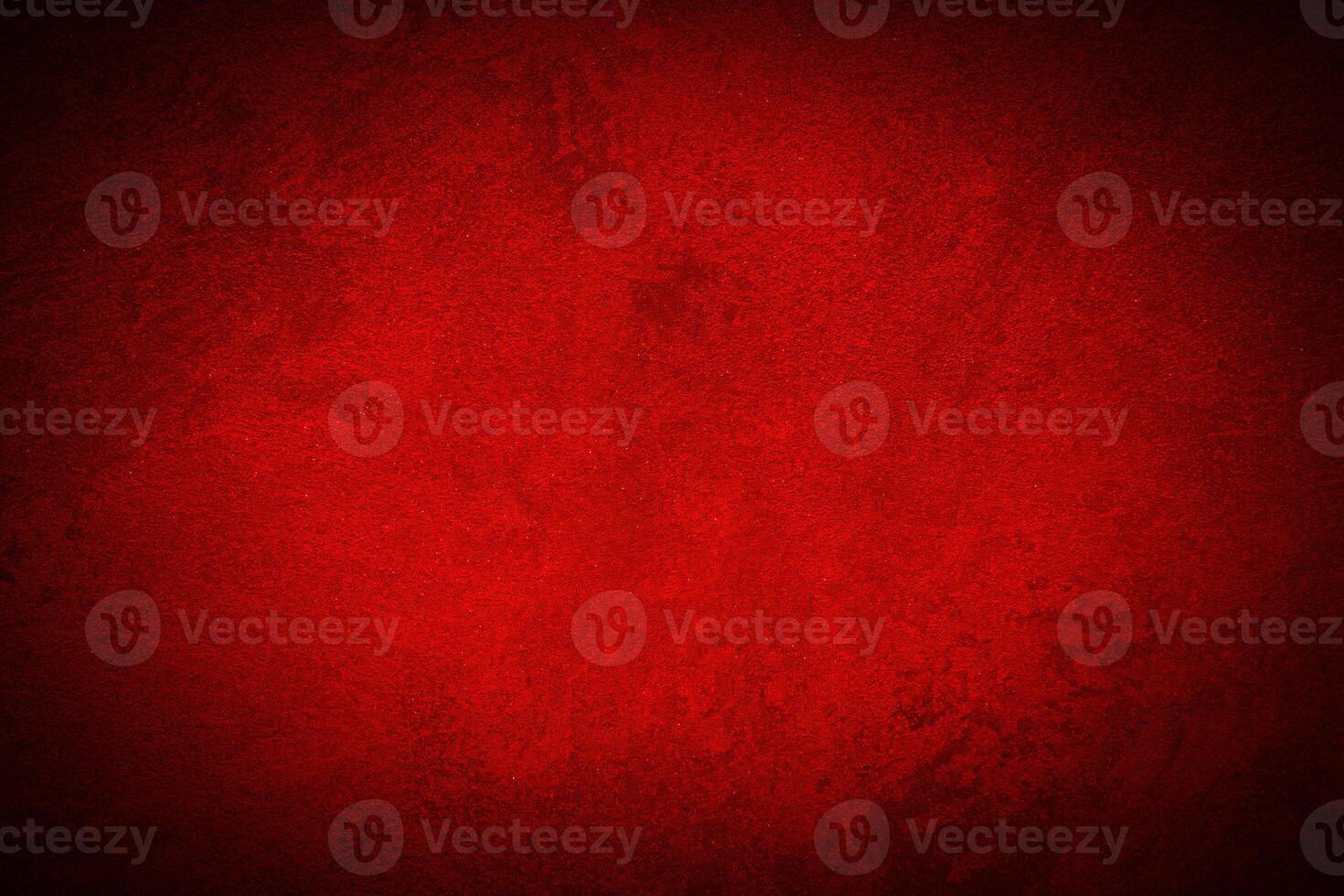 Texture of red decorative plaster or concrete with vignette. photo
