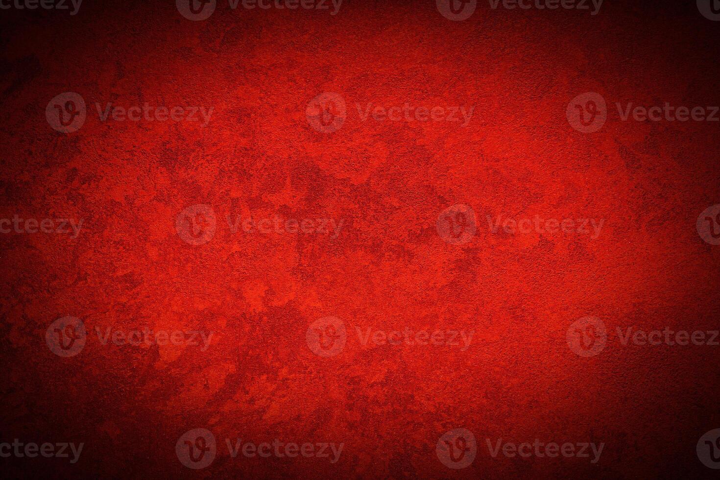Texture of red decorative plaster or concrete with vignette. photo