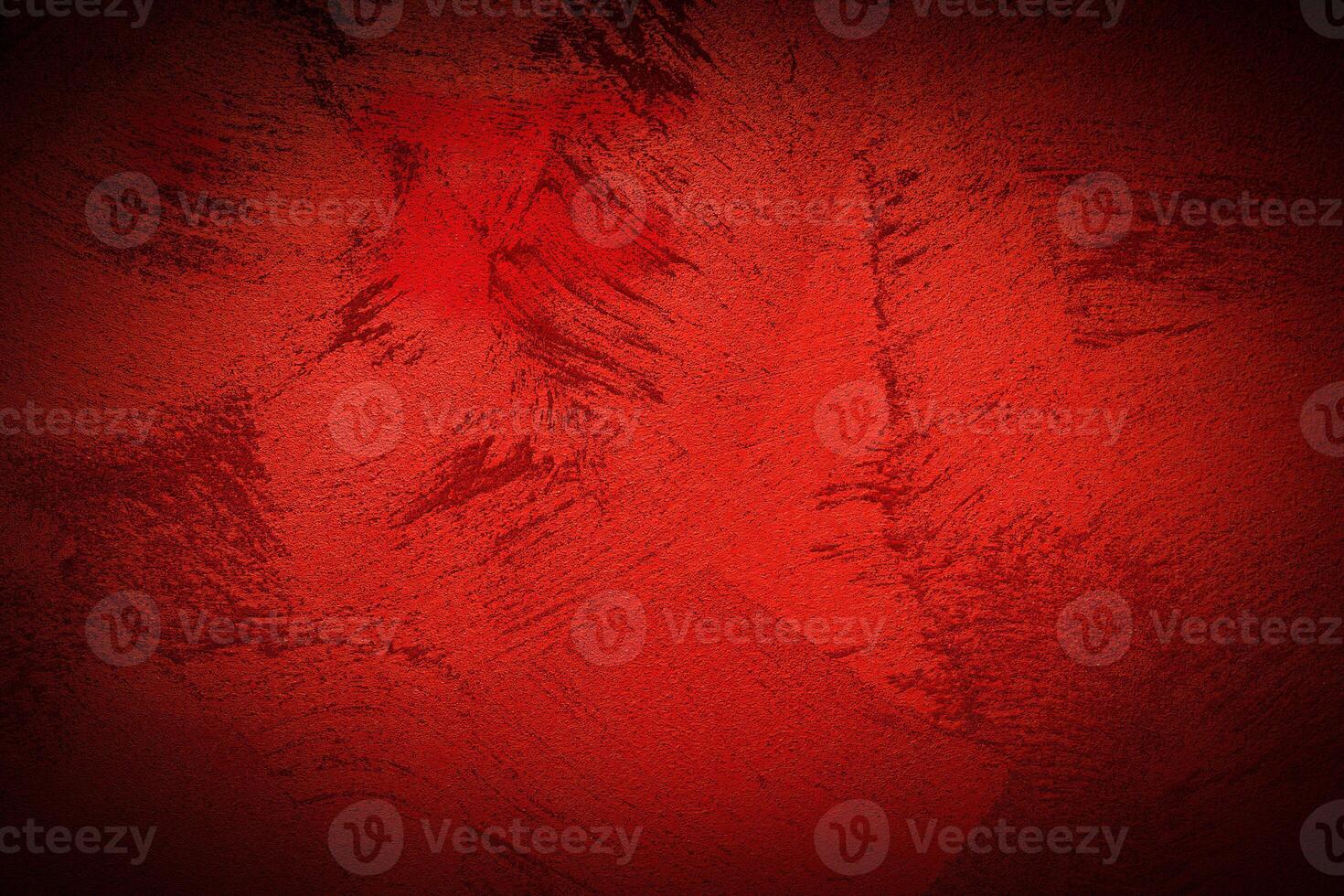 Texture of red decorative plaster or concrete with vignette. photo