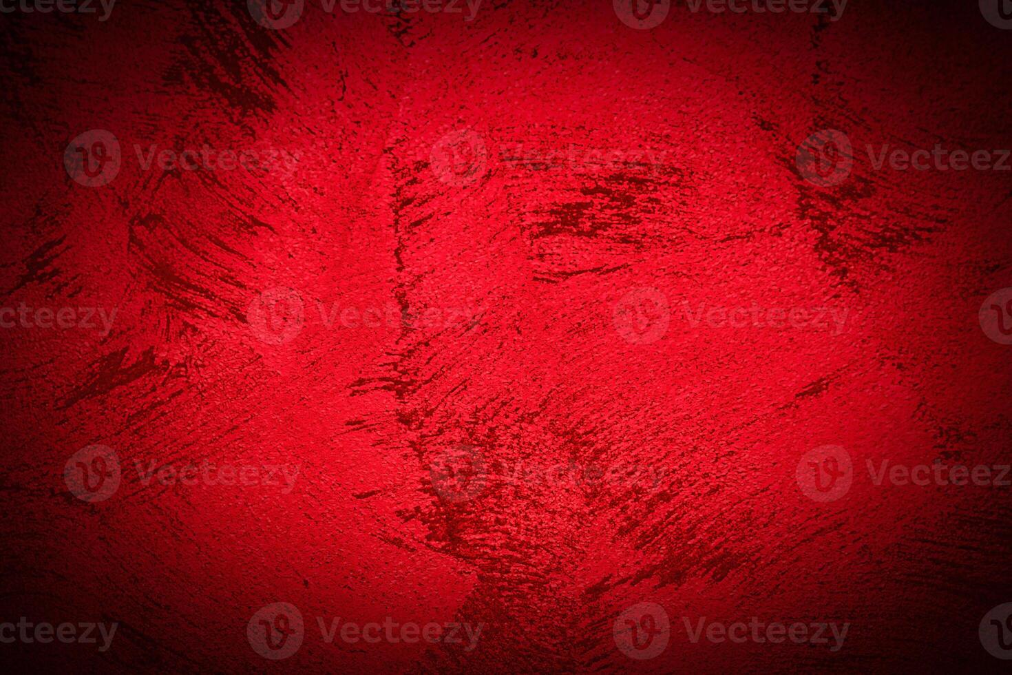 Texture of red decorative plaster or concrete with vignette. photo