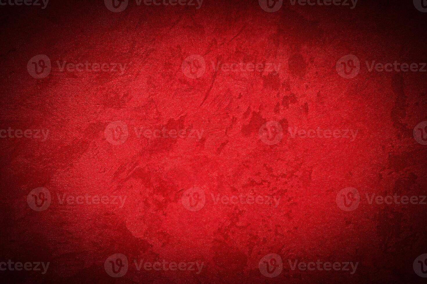 Texture of red decorative plaster or concrete with vignette. photo