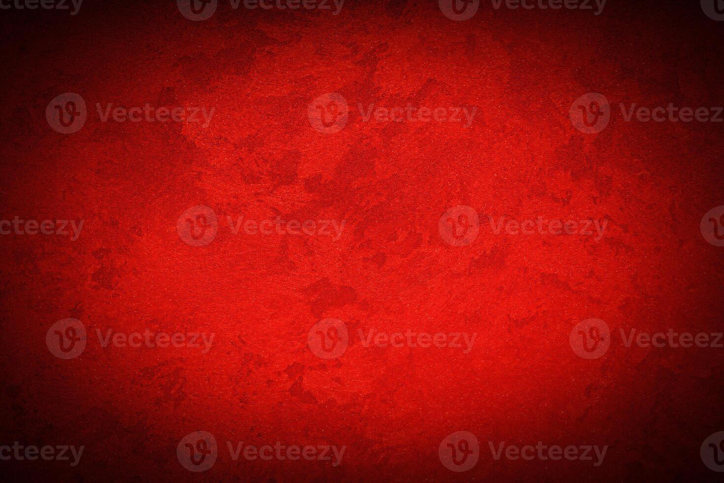 Texture of red decorative plaster or concrete with vignette. photo