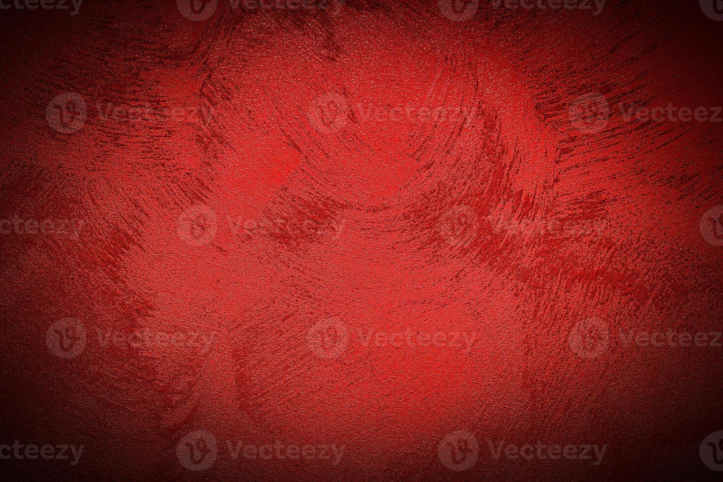 Texture of red decorative plaster or concrete with vignette. photo