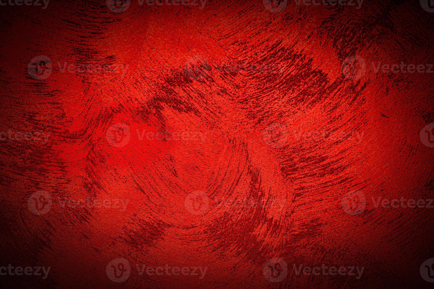 Texture of red decorative plaster or concrete with vignette. photo