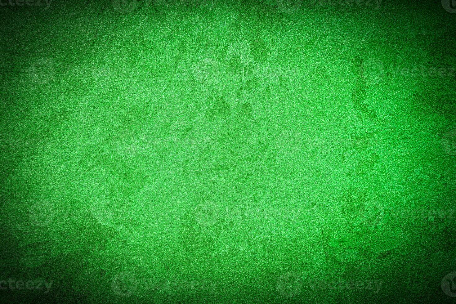 Texture of green decorative plaster or concrete with vignette. photo