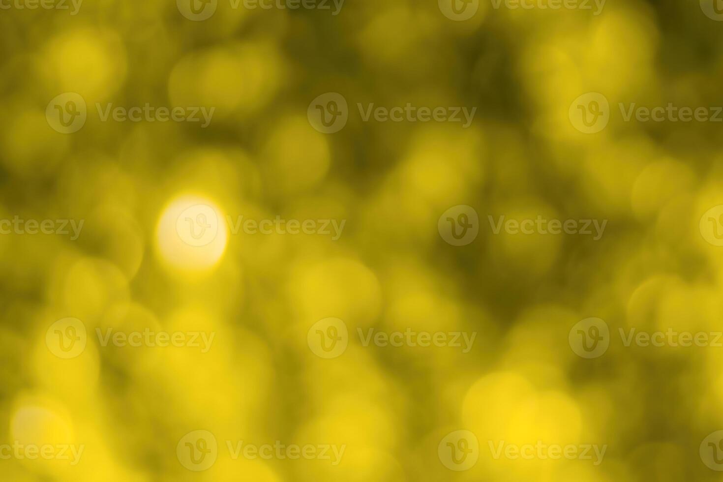 Blurred bokeh background image of bright yellow foliage in golden autumn. photo
