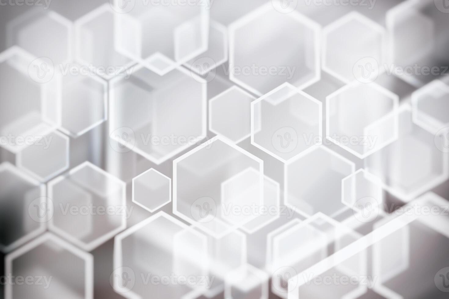Lights bokeh. Abstract hexagon background for design. photo