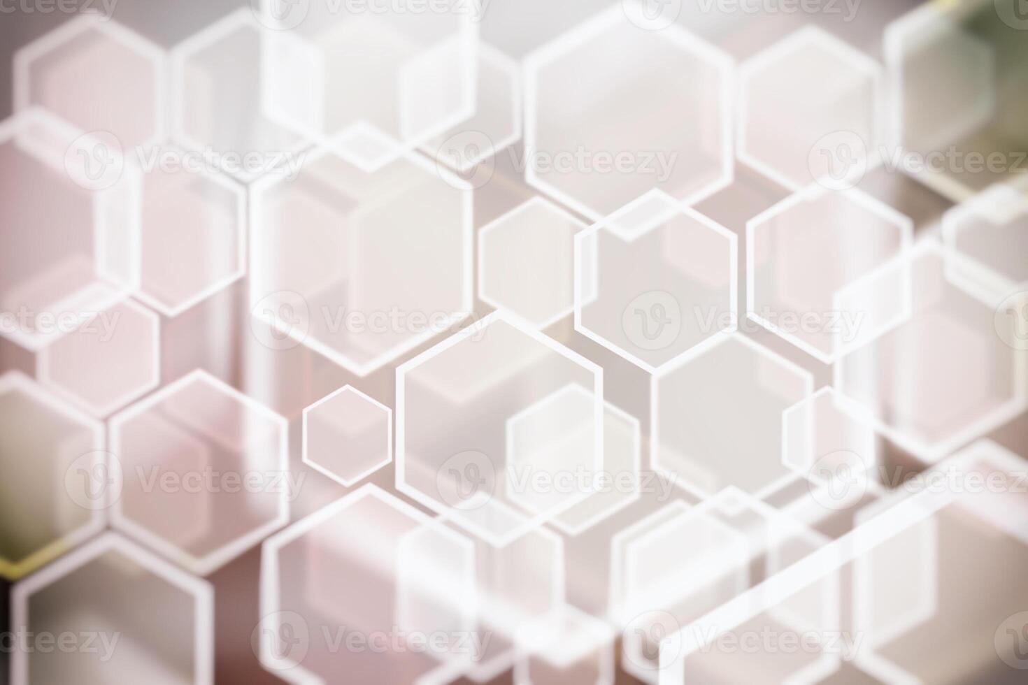 Lights bokeh. Abstract hexagon background for design. photo