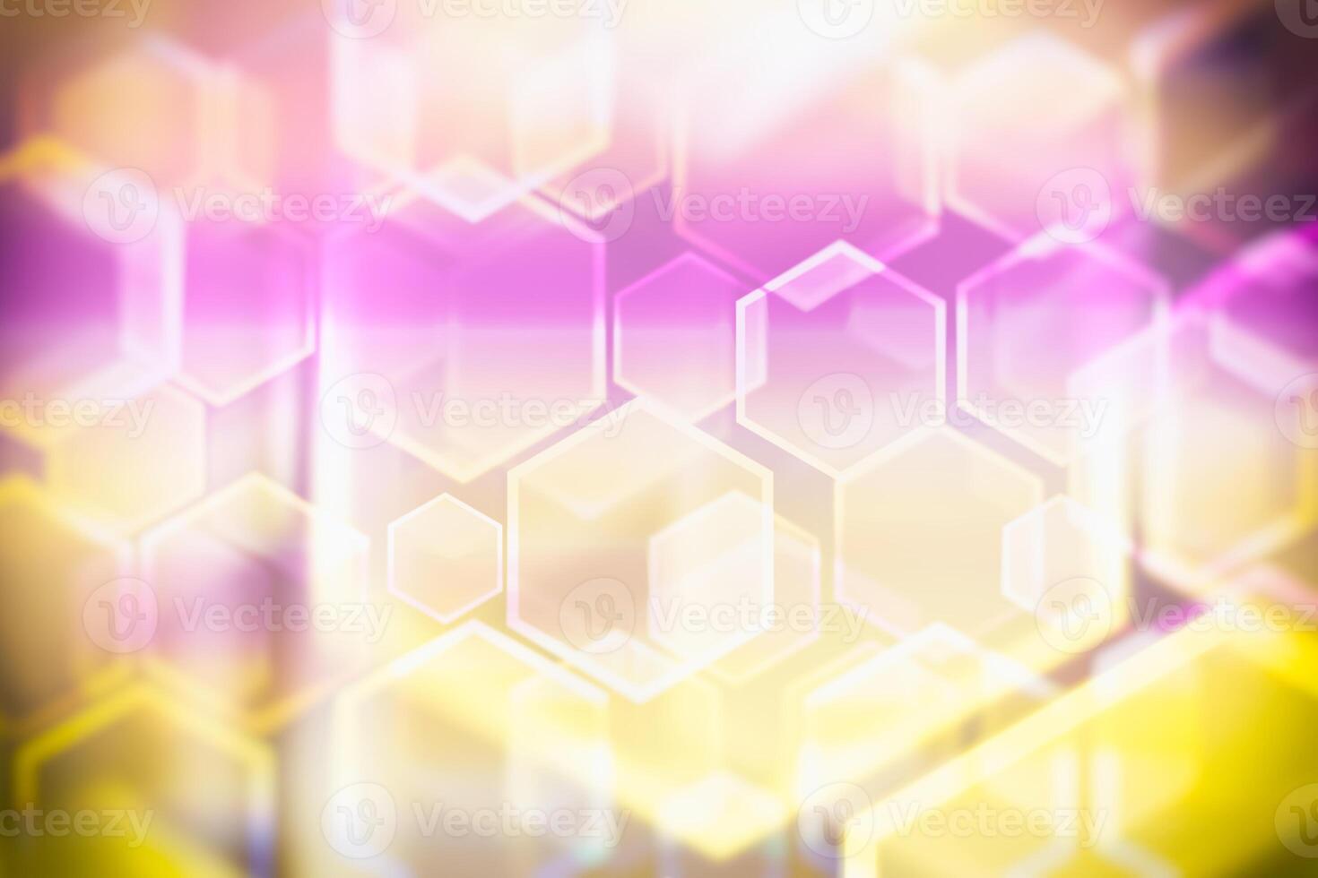 Lights bokeh. Abstract hexagon background for design. photo