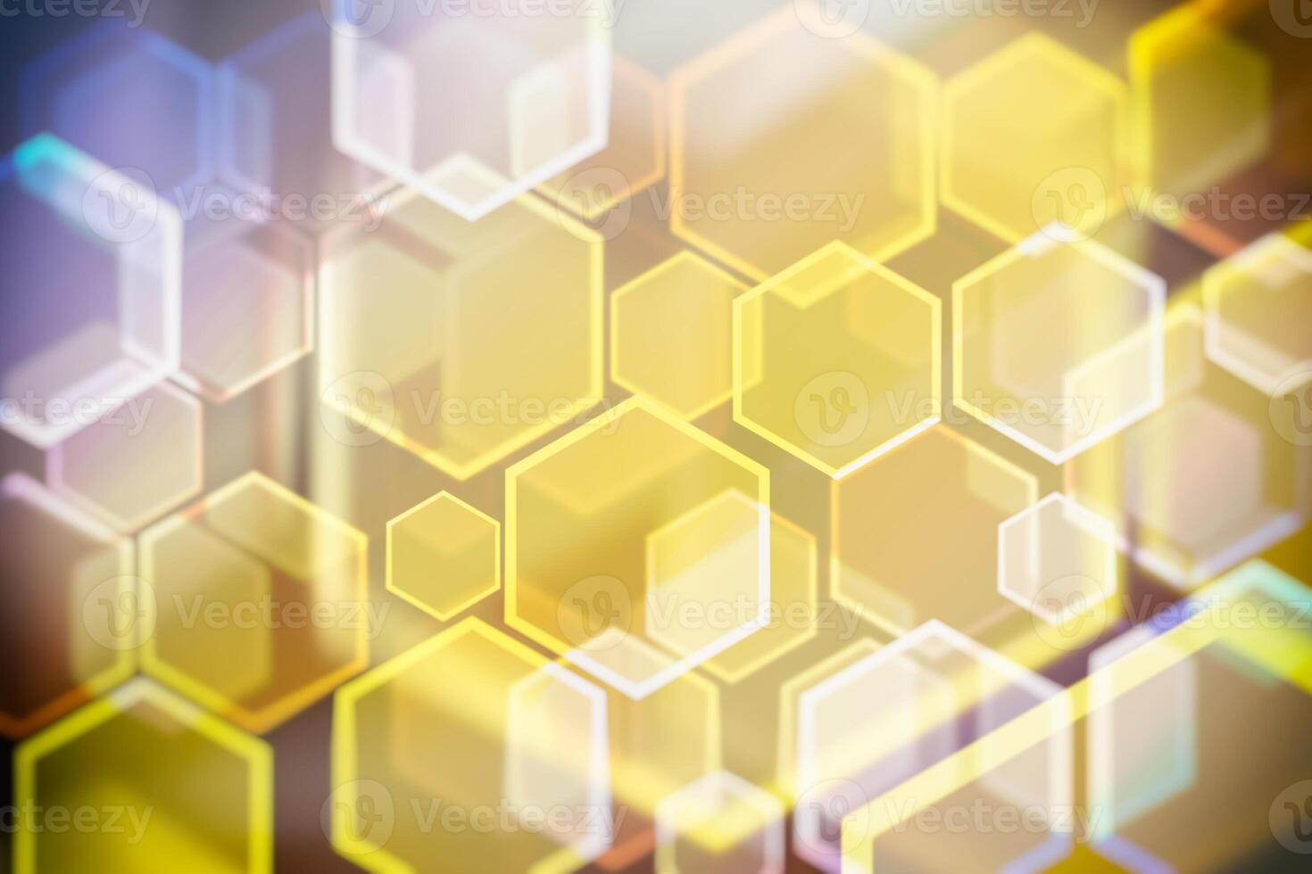 Lights bokeh. Abstract hexagon background for design. photo