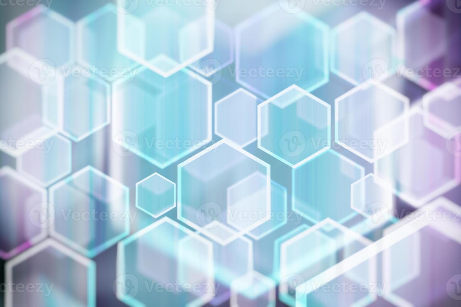 Lights bokeh. Abstract hexagon background for design. photo