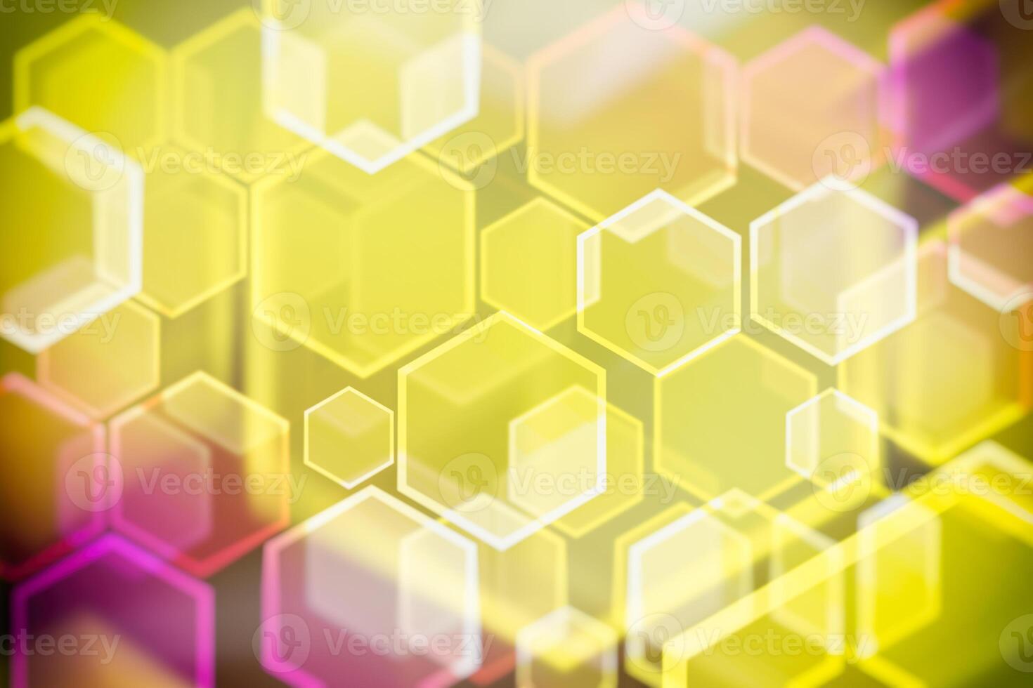 Lights bokeh. Abstract hexagon background for design. photo