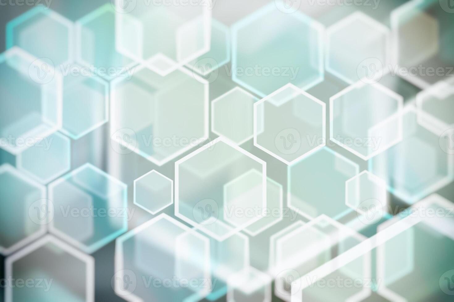 Lights bokeh. Abstract hexagon background for design. photo