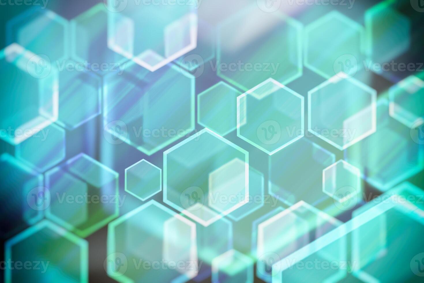 Lights bokeh. Abstract hexagon background for design. photo