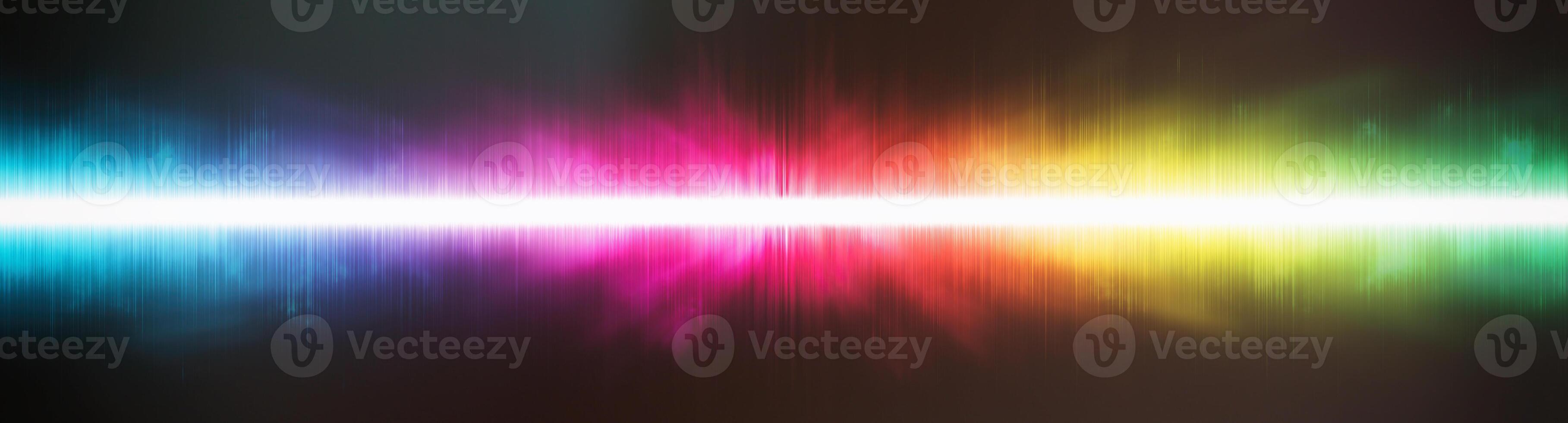 Abstract background. Digital sound with wave colored rainbow. photo