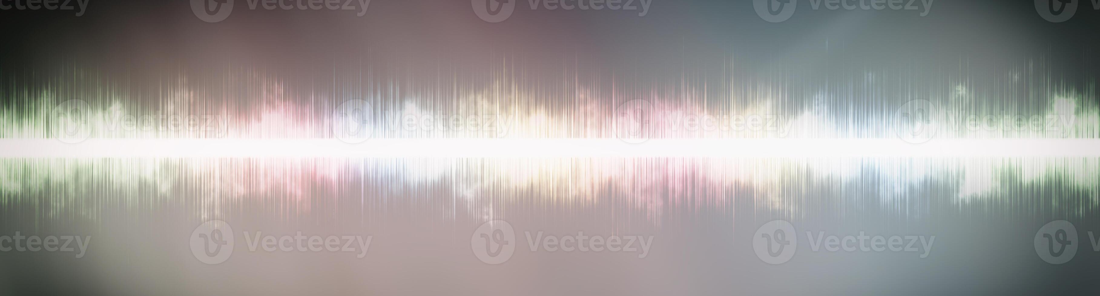 Abstract background. Digital sound with wave colored rainbow. photo