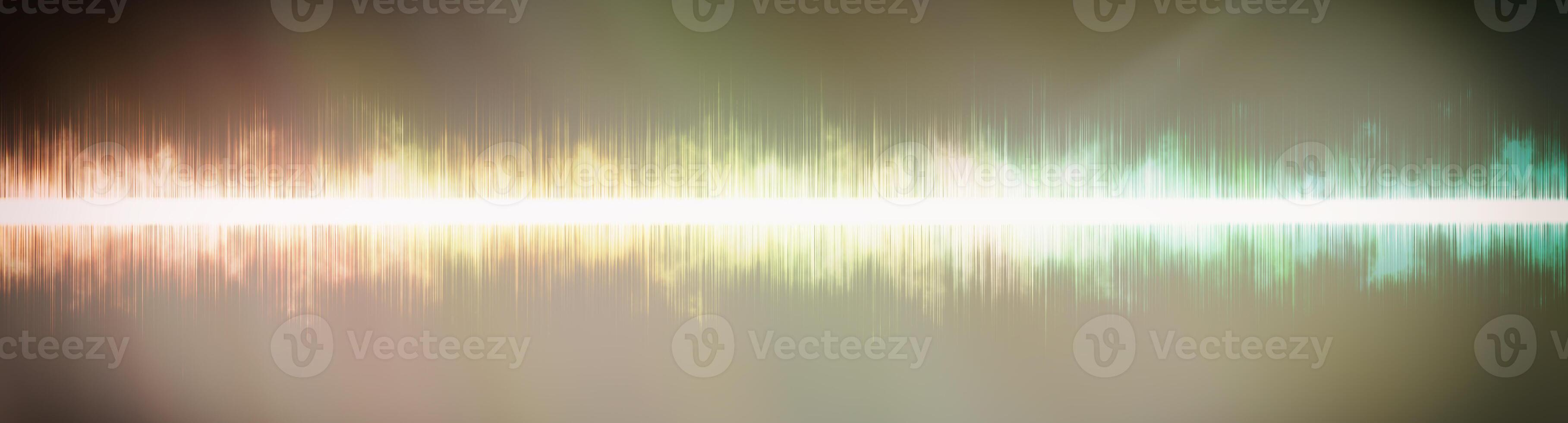 Abstract background. Digital sound with wave colored rainbow. photo