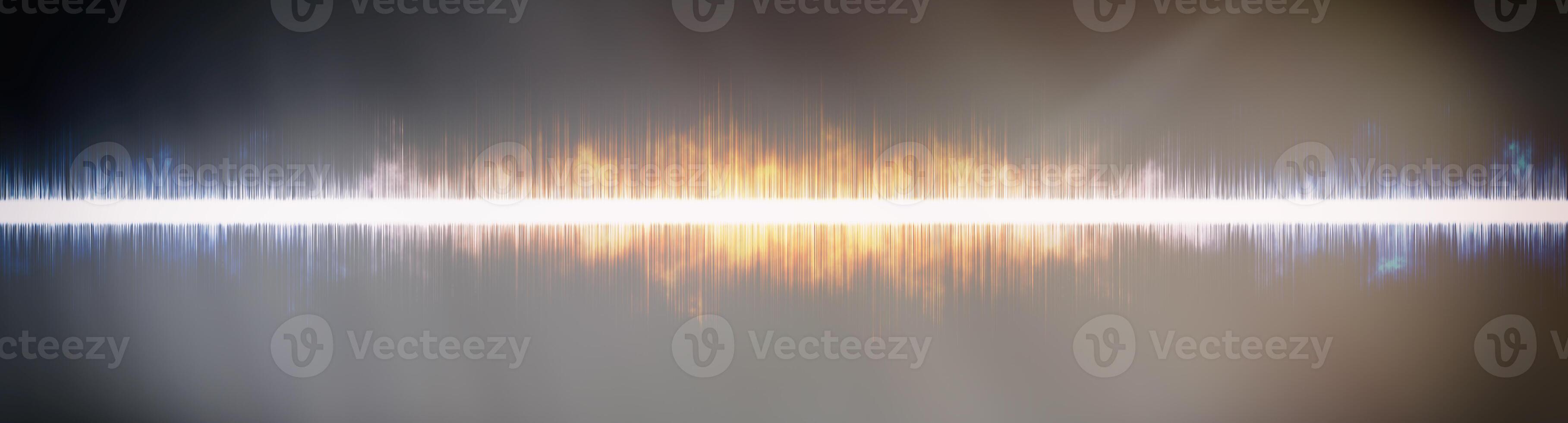 Abstract background. Digital sound with wave colored rainbow. photo