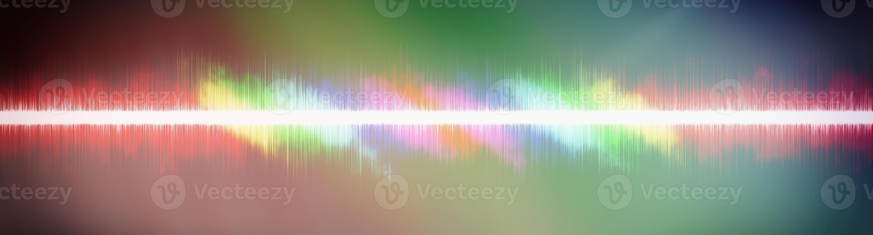 Abstract background. Digital sound with wave colored rainbow. photo