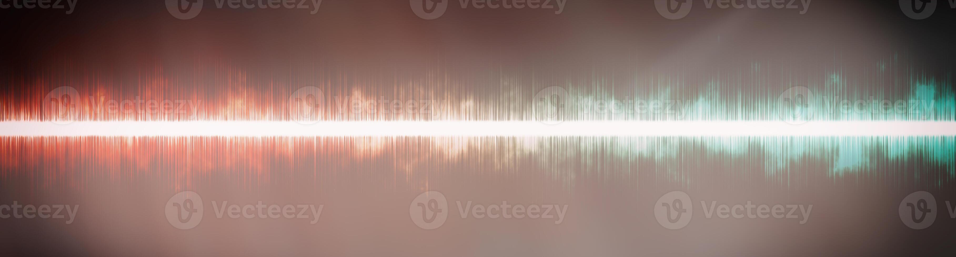 Abstract background. Digital sound with wave colored rainbow. photo