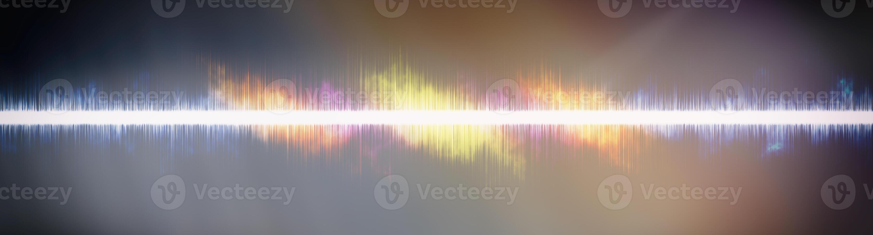 Abstract background. Digital sound with wave colored rainbow. photo