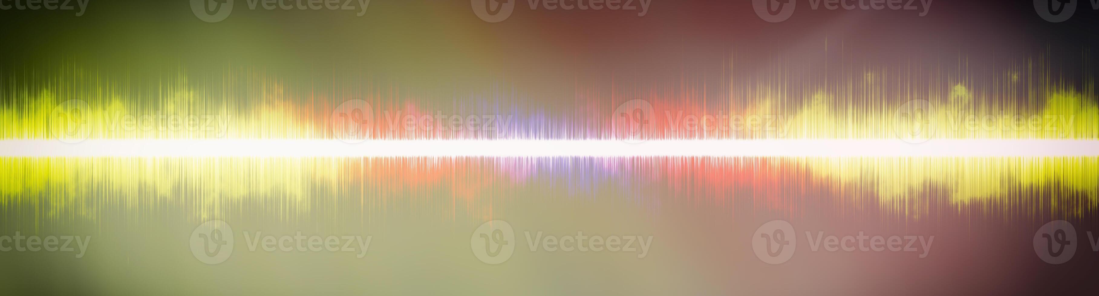 Abstract background. Digital sound with wave colored rainbow. photo