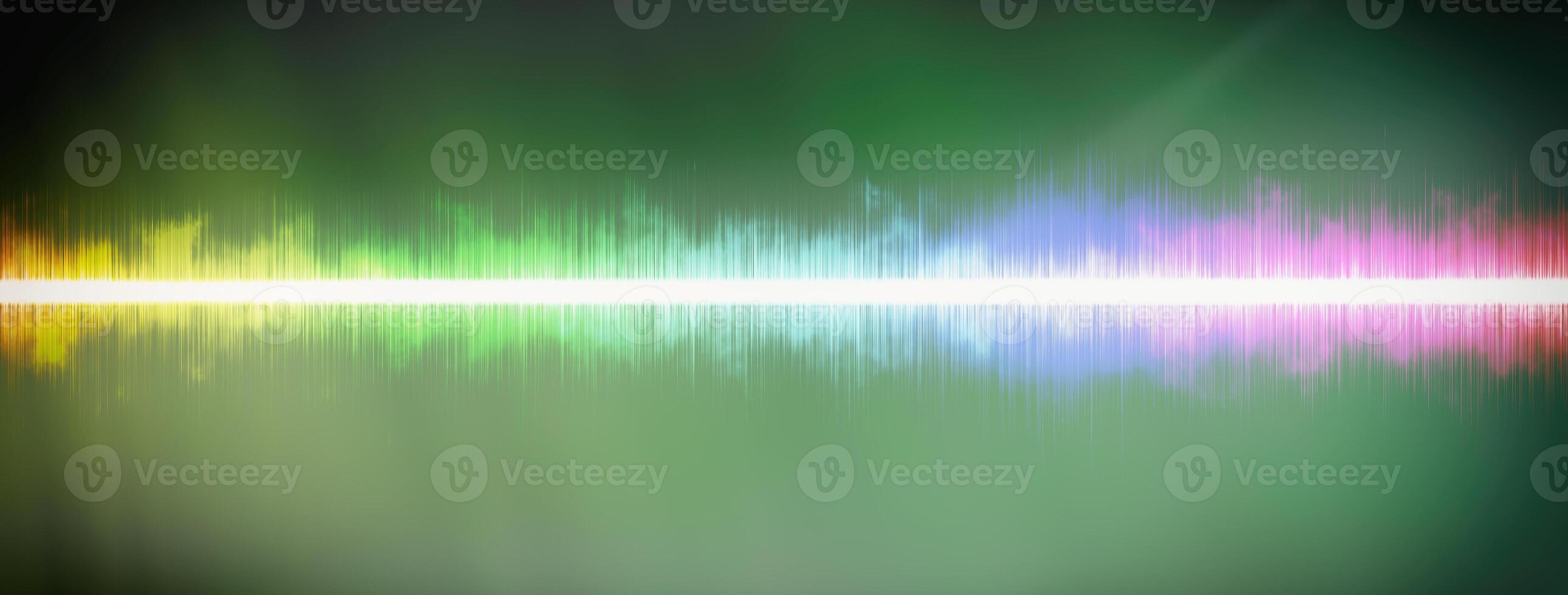 Abstract background. Digital sound with wave colored rainbow. photo