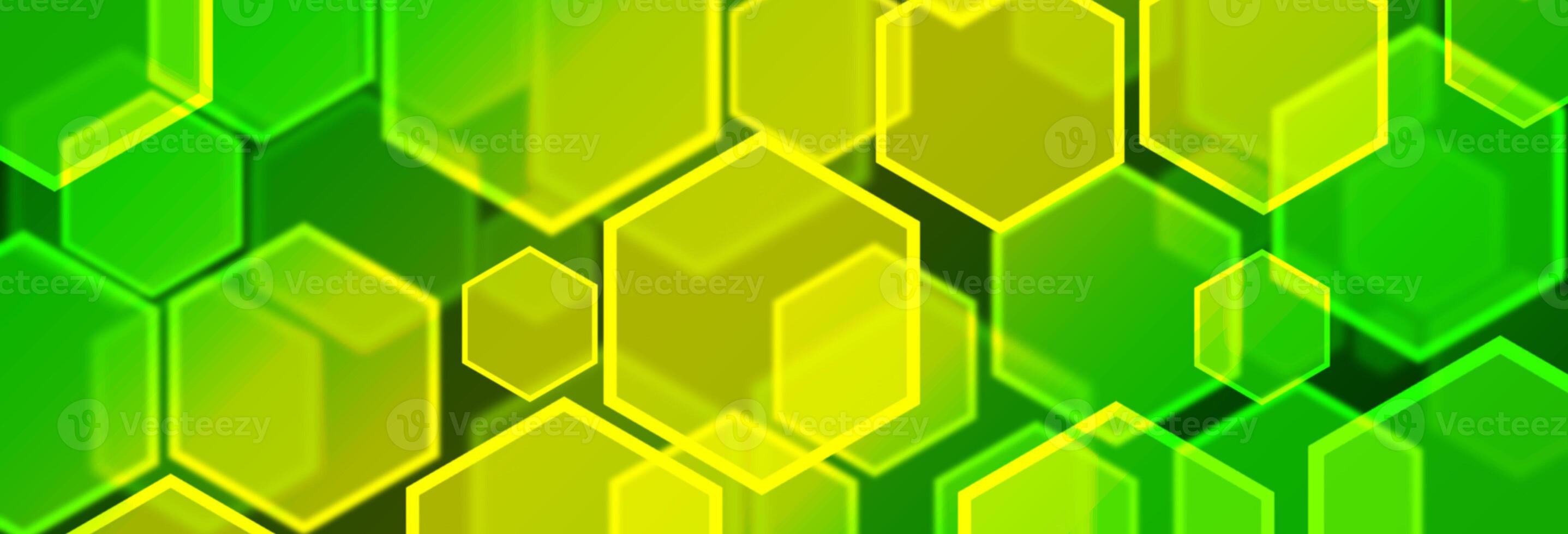 Lights bokeh. Abstract hexagon background for design. photo