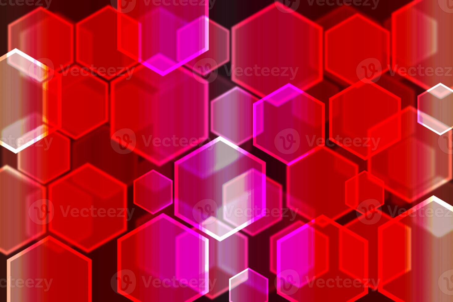 Lights bokeh. Abstract hexagon background for design. photo